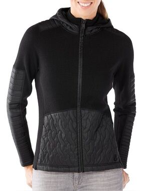 Smartwool Black Ski Ninja Hooded Full Zip Jacket Sweater Size Large